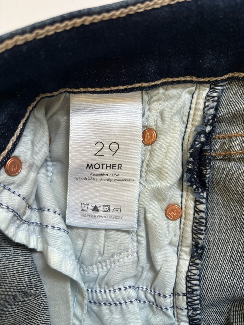 MOTHER The Weekender Fray Jeans Teaming Up High Rise Crop Flare Size 29 - Picture 11 of 15